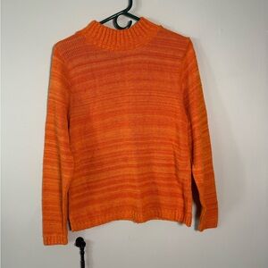 Vintage Orange Sweater Studio Works Women’s Medium 100% Acrylic USA Made Velma